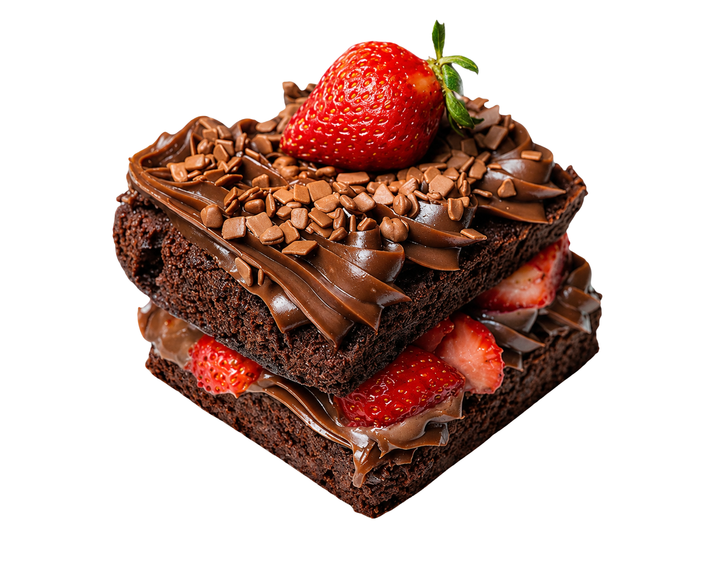 Brownie de chocolate com morango fresco — edição especial